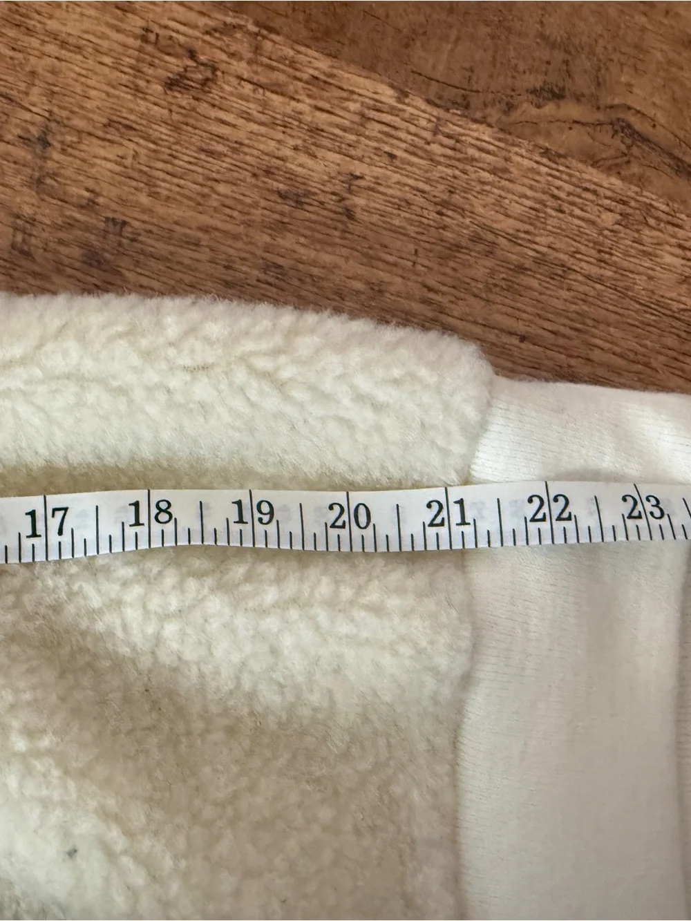 Cream Sherpa Zip-Up Hoodie